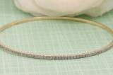 1.60 Carat (ctw) Round White Diamond Ladies Bangle Bracelet 14K Yellow Gold
