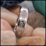 0.85 Carat (ctw) 14k White Gold Princess Diamond Mens Wedding Anniversary Band Ring