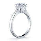 Platinum Ladies Solitaire Semi Mount 4 Prong Engagement Ring (No Center Stone)