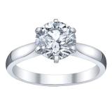 IGI Certified 0.81 Carat (ctw) 14K White Gold Brilliant Round Diamond Ladies Bridal Engagement Solitaire Ring 3/4 CT