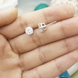 IGI Certified 2.16 Carat (ctw) 14K White Gold Round Cut White Diamond Ladies Stud Earrings