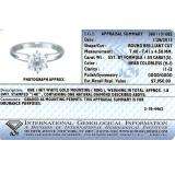IGI Certified 1.50 Carat (ctw) 14K White Gold Brilliant Round Diamond Ladies Bridal Engagement Solitaire Ring 1 1/2 CT