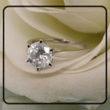 IGI Certified 2.02 Carat (ctw) 14K White Gold Brilliant Round Diamond Ladies Bridal Engagement Solitaire Ring 2 CT