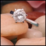 IGI Certified 2.02 Carat (ctw) 14K White Gold Brilliant Round Diamond Ladies Bridal Engagement Solitaire Ring 2 CT