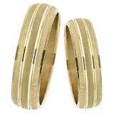 14k Yellow Gold Men's Ladies Unisex Ring Fancy Wedding Band 6MM Dome Brushed & Shiny Polished Comfort Fit (Available in Sizes 4 to 12)