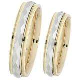 14k Yellow Gold Men's Ladies Unisex Ring Fancy Wedding Band 5MM Faceted & Polished Shiny Comfort Fit (Available in Sizes 4 to 12)