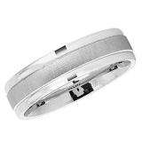 14k White Gold Men's Ladies Unisex Ring Fancy Wedding Band 6MM Dome and Polished Shiny Comfort Fit (Available in Sizes 4 to 12)