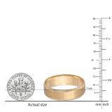 14k Yellow Gold Men's Ladies Unisex Ring Fancy Wedding Band 7MM Stepped Edges Brushed & Polished Comfort Fit (Available in Sizes 4 to 12)