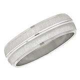 14k White Gold Men's Ladies Unisex Ring Fancy Wedding Band 6MM Domed Plain Shiny Polished Traditional Fit (Available in Sizes 4 to 12)
