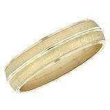 14k Yellow Gold Men's Ladies Unisex Ring Fancy Wedding Band 6MM Domed Plain Shiny Polished Traditional Fit (Available in Sizes 4 to 12)