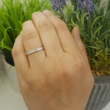 0.15 Carat (ctw) Sterling Silver Baguette Diamond Ladies Anniversary Band Wedding Ring