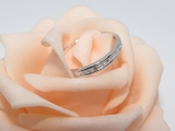 0.15 Carat (ctw) Sterling Silver Baguette Diamond Ladies Anniversary Band Wedding Ring