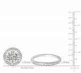 0.15 Carat (ctw) Sterling Silver Baguette Diamond Ladies Anniversary Band Wedding Ring