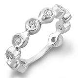 0.75 Carat (ctw) 14k White Gold Round Diamond Ladies Bridal Wedding Band