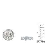 1.00 Carat (Ctw) 14K White Gold Round White Diamond Tennis Link Bracelet 1 CT