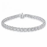 5.00 Carat (Ctw) 14K White Gold Round White Diamond Ladies XO Tennis Bracelet 5 CT