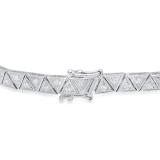 1.23 Carat (Ctw) 18K White Gold Round White Diamond Ladies Tennis Bracelet