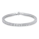 5.00 Carat (Ctw) 14K White Gold Round White Diamond Ladies Tennis Bracelet 5 CT