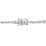 2.00 Carat (Ctw) 14K White Gold Round White Diamond Ladies Tennis Bracelet 2 CT