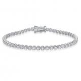 2.50 Carat (Ctw) 14K White Gold Round White Diamond Ladies Tennis Bracelet 2 1/2 CT