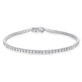 2.50 Carat (Ctw) 14K White Gold Round White Diamond Ladies Tennis Bracelet 2 1/2 CT