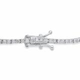 1.51 Carat (Ctw) 14K White Gold Round White Diamond Ladies Tennis Bracelet 1 1/2 CT