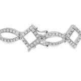 3.50 Carat (ctw) 14K White Gold Round White Diamond Ladies Tennis Bracelet 3 1/2 CT