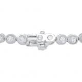 1.65 Carat (Ctw) 14K White Gold Round White Diamond Ladies Tennis Bracelet