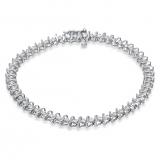 1.00 Carat (Ctw) 14K White Gold Round White Diamond Ladies Tennis Bracelet 1 CT