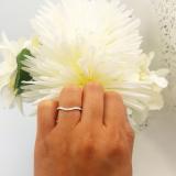 0.19 Carat (ctw) 14K White Gold Round Cut Diamond Ladies Anniversary Wedding Stackable Contour Guard Band
