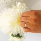 0.19 Carat (ctw) 14K White Gold Round Cut Diamond Ladies Anniversary Wedding Stackable Contour Guard Band