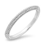 0.16 Carat (ctw) 14K White Gold Round White Diamond Anniversary Wedding Band Stackable Ring