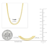 Herringbone Chain Necklace, 10K Yellow Gold (16 Inch)