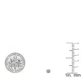 0.25 Carat (ctw) 18K Rose Gold Round Lab Grown White Diamond Ladies Stud Earrings 1/4 CT