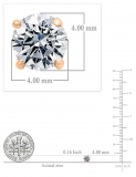 IGI CERTIFIED 0.50 Carat (ctw) 14K Rose Gold Round Lab Grown Diamond Ladies Stud Earrings 1/2