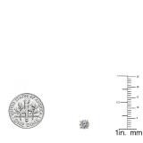 0.75 Carat (ctw) 10K Yellow Gold Round Lab Grown White Diamond Ladies Stud Earrings 3/4 CT
