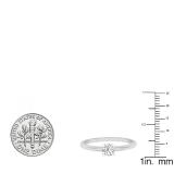 IGI CERTIFIED 0.50 Carat (ctw) 10K White Gold Round Lab Grown Diamond Ladies Solitaire Ring 1/2 CT