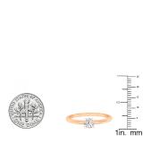 IGI CERTIFIED 0.50 Carat (ctw) 14K Rose Gold Round Lab Grown Diamond Ladies Solitaire Ring 1/2 CT