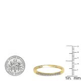 0.14 Carat (ctw) 10K Yellow Gold Round Lab Grown White Diamond Ladies Wedding Band Ring