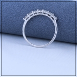 0.50 Carat (ctw) 10K White Gold Round Lab Grown Diamond Ladies 7 Stone Wedding Band Ring 1/2 CT
