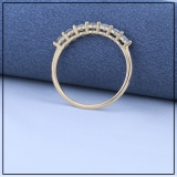 0.50 Carat (ctw) 10K Yellow Gold Round Lab Grown Diamond Ladies 7 Stone Wedding Band Ring 1/2 CT