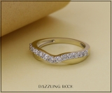 0.55 Carat (ctw) 14K Yellow Gold Round Lab Grown Diamond Ladies Wedding Guard Contour Band 1/2 CT
