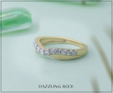 0.55 Carat (ctw) 14K Yellow Gold Round Lab Grown Diamond Ladies Wedding Guard Contour Band 1/2 CT