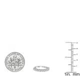 1.00 Carat (ctw) 10K White Gold Round Lab Grown White Diamond Stackable Wedding Band 1 CT