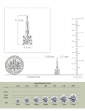0.75 Ctw Round Lab Grown Diamond Solitaire Lever Back Drop Earrings, 10K White Gold