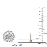 0.25 Carat (ctw) 14K Rose Gold Round Lab Grown White Diamond Ladies Dangling Drop Earrings 1/4 CT