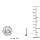0.25 Carat (ctw) 14K White Gold Round Lab Grown White Diamond Ladies Dangling Drop Earrings 1/4 CT
