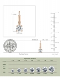 0.50 Ctw Round Lab Grown Diamond Solitaire Lever Back Drop Earrings, 18K Rose Gold