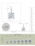 IGI Certified 2.50 Ctw Round Lab Grown Diamond Solitaire Lever Back Drop Earrings, 925 Sterling Silver 