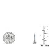 0.75 Carat (ctw) 10K White Gold Round Lab Grown White Diamond Ladies Dangling Drop Earrings 3/4 CT